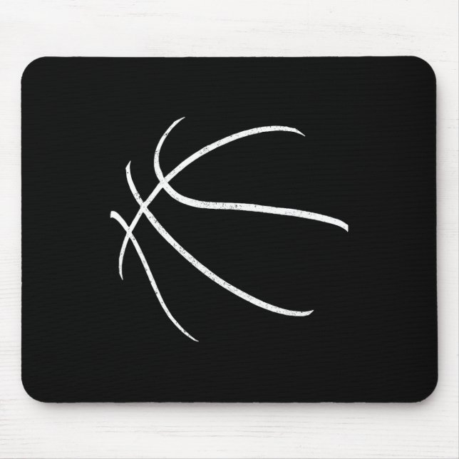 Bysketbyll Silhouette Bbyll Player Coach Sports By Mouse Pad (Front)