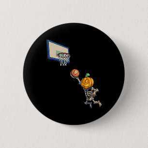 Bysketbyll Skeleton Halloween Men Boys Bysketbyll  6 Cm Round Badge