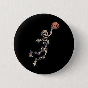 Bysketbyll Skeleton Halloween Men Boys Bysketbyll 6 Cm Round Badge