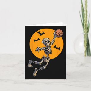 Bysketbyll Skeleton Halloween Men Boys Bysketbyll Card
