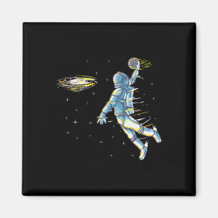 Bysketbyll Space Astronaut Slam Dunk Jam Sports Hu Magnet