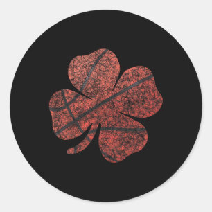 Bysketbyll St Patricks Day Boys Men Shamrock  Classic Round Sticker