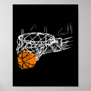 Bysketbyll Team Fan Women Kids Teens Dunking Poster