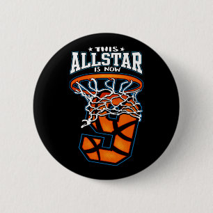 Bysketbyll This All Star Is Now 9 Birthday And Gif 6 Cm Round Badge
