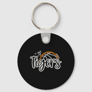 Bysketbyll Tigers School Sports Fan Team Spirit  Key Ring