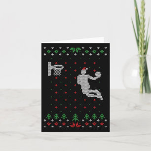 Bysketbyll Ugly Christmas Xmas Fun Santa Dunking Card