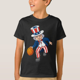 Bysketbyll Uncle Sam 4th Of July Boys Kids Teens D T-Shirt