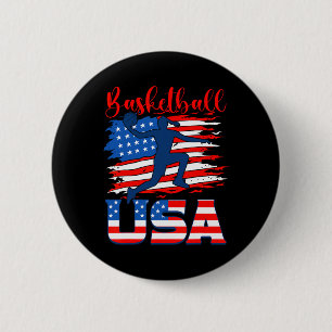 Bysketbyll Usa Player American Flag Indepedence Da 6 Cm Round Badge