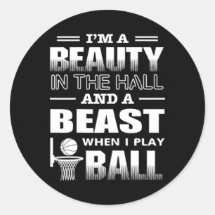 Bysketbyll Women Fun Gifts Girls Bysketbyll Graphi Classic Round Sticker