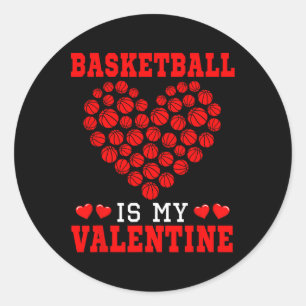 Bysketll Is My Valentine Player Team Cute Hearts S Classic Round Sticker