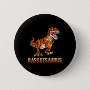 Bysketsaurus Dinosaur Byller T-rex Dino Playing By 6 Cm Round Badge