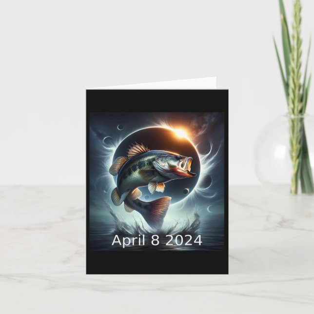 Byss Fish Solar Eclipse April 8 2025  Card (Front)