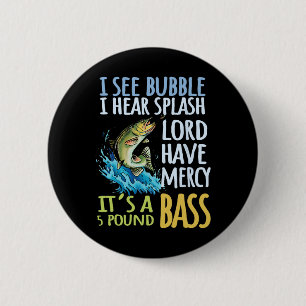 Byss Fishing Angling Sport Black Byss Fish  6 Cm Round Badge