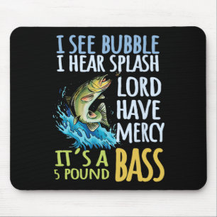 Byss Fishing Angling Sport Black Byss Fish Mouse Pad