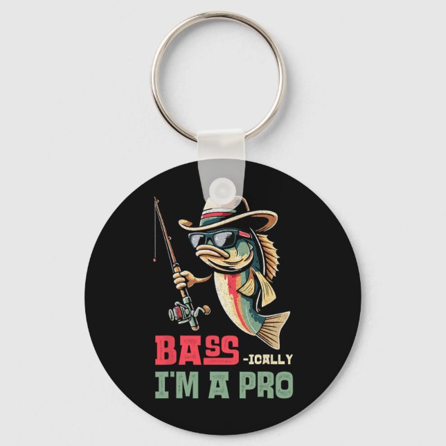 Byss-ically I Am A Pro Funny Fishing Lovers  Key Ring (Front)