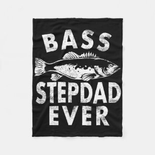 Byss Stepdad Ever Fishing Gifts Step-dad Father's Fleece Blanket