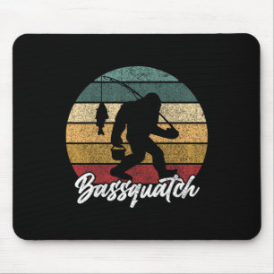 Byssquatch! Byss Fisherman Sasquatch Funny Bigfoot Mouse Pad