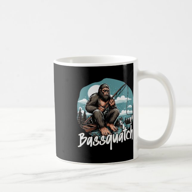 Byssquatch! Funny Fishing Outdoor Retro Fisherman  Coffee Mug (Right)
