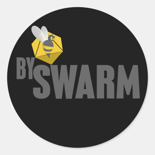 bySwarm stickers - black (Front)