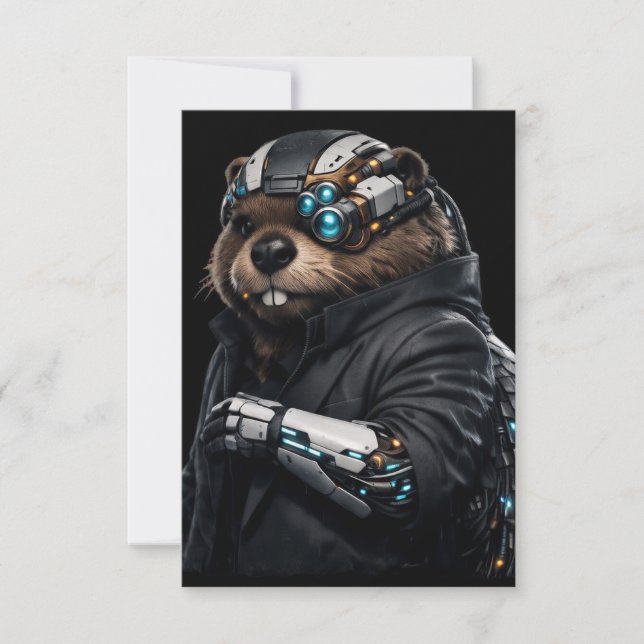 Byte Beaver wedding card (Front)