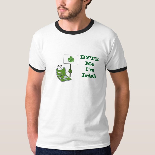 "Byte Me I'm Irish" - Men's Ringer Tee (Front)