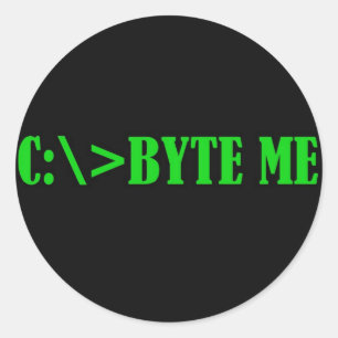 BYTEME.jpg Classic Round Sticker