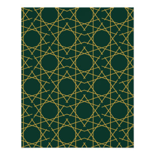 Byzance Emerald Geometric Pattern Poster