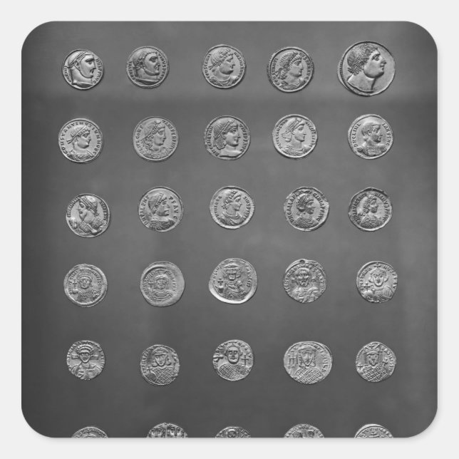 Byzantine and Roman coins, 04-10th century Square Sticker (Front)