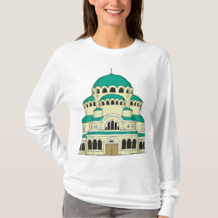 Byzantine Architecture Teal Dome Cathedral T-Shirt
