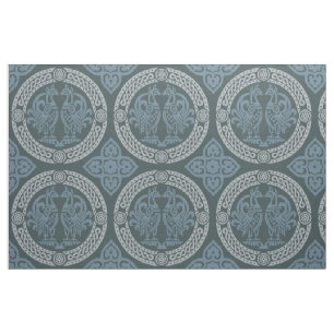 Byzantine Birds, Indigo Fabric