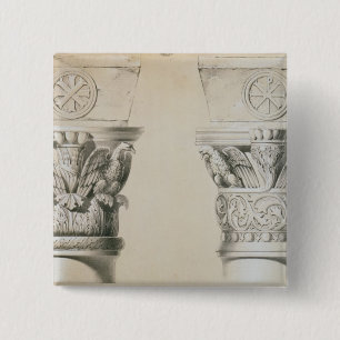 Byzantine capitals from columns in the nave of the 15 cm square badge
