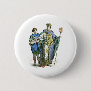 Byzantine Emperor 6 Cm Round Badge