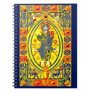 Byzantine folk art Jesus Notebook