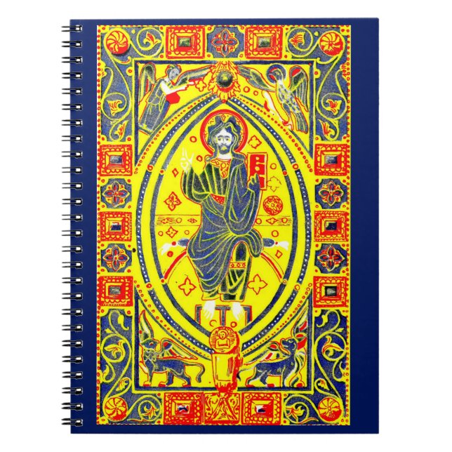 Byzantine folk art Jesus Notebook (Front)