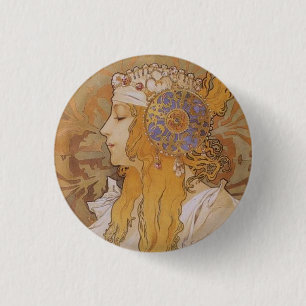 Byzantine Head: Blonde 3 Cm Round Badge