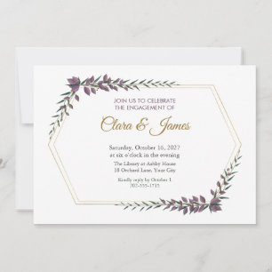 Byzantine Ingot Engagement Party Invitation