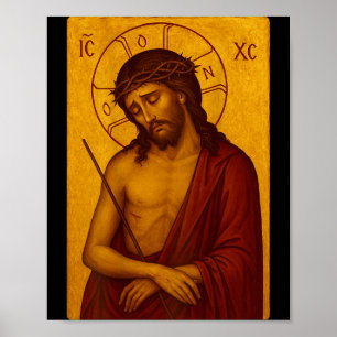 Byzantine Orthodox Icon of Jesus Christ The Poster