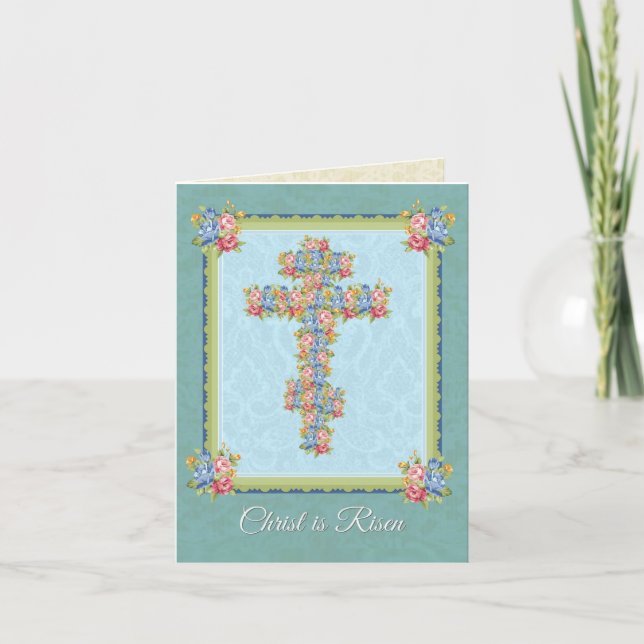 Byzantine Slavonic  Catholic Easter Card Orthodox (Front)