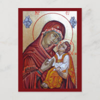 Byzantine Style Icon Of Saint Mary Teotokos