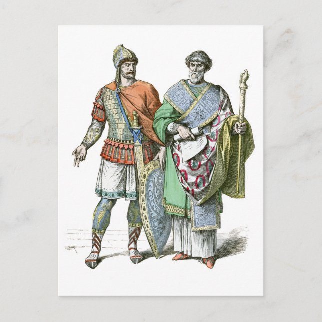 Byzantine Warrior and Chancellor Postcard (Front)