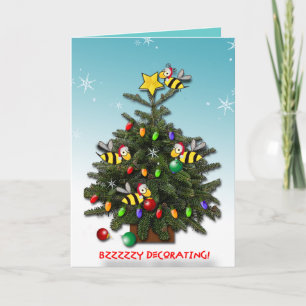 BZZZZZY DECORATING! HOLIDAY CARD
