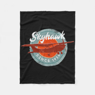 C172 Skyhawk Vintage Retro Airplane Flying Pilot G Fleece Blanket