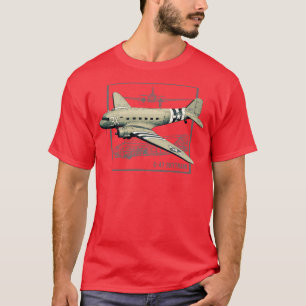 C47 Skytrain Dakota Military transport plane T-Shirt