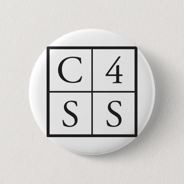 C4SS squared 6 Cm Round Badge (Front)