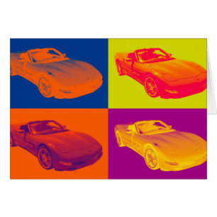C5 Corvette convertible Muscle Car Pop Art