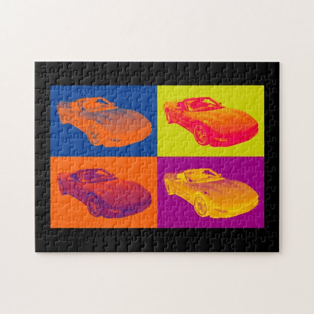C5 Corvette convertible Muscle Car Pop Art Jigsaw Puzzle (Horizontal)