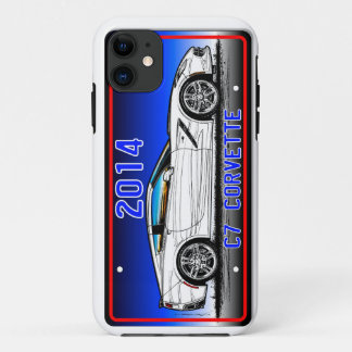 C7 2014 Corvette Coupe by K. Scott Teeters Case-Mate iPhone Case