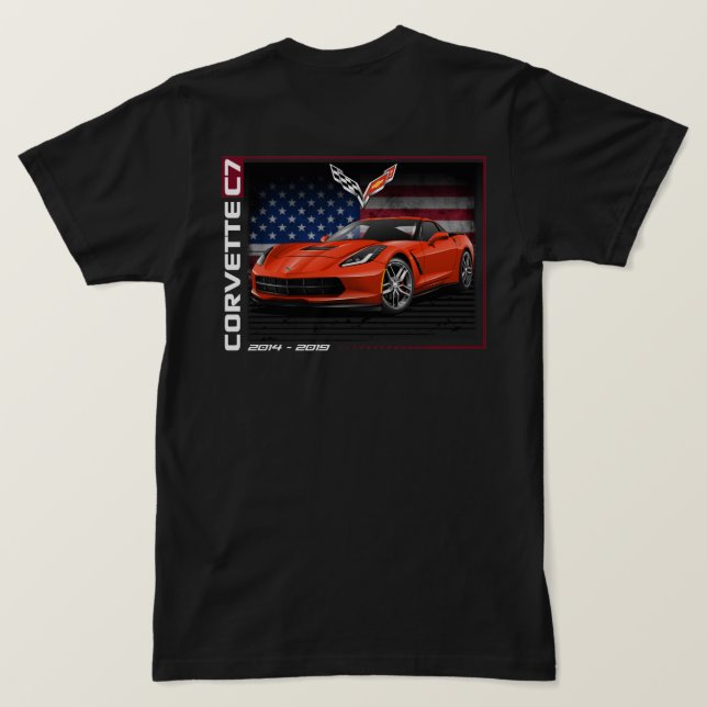 C7 Corvette - 2-Sided Men's T-Shirt (Design Back)