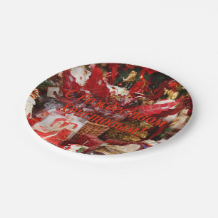 C Рождеством Христовым! Merry Christmas, Russian r Paper Plate
