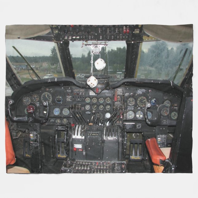 C-124 Globe Master Fleece Blanket (Front (Horizontal))